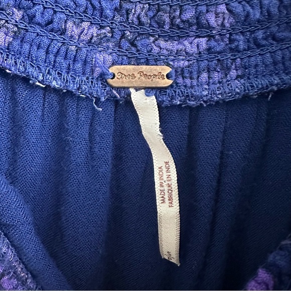 Free People Dress Midi Off Shoulder Smocked Boho Floral Vacation Size Small - Picture 6 of 8